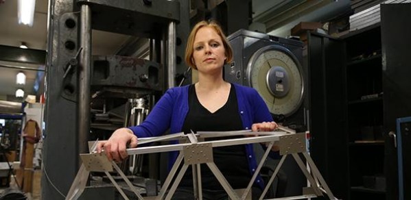 Lorna Roberts technician in the Structures and Concrete Lab