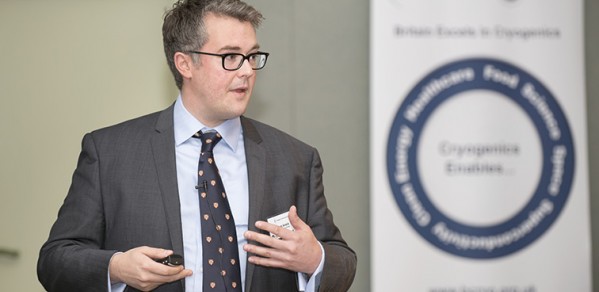 Dr Mark Ainslie gives the keynote talk on 'World Record, High Magnetic Fields from Bulk Superconductors' at CCD6-2015: The 6th Cryogenic Cluster Day at the Rutherford Appleton Laboratory, UK.